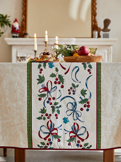 Holly Ribbon Tablecloth