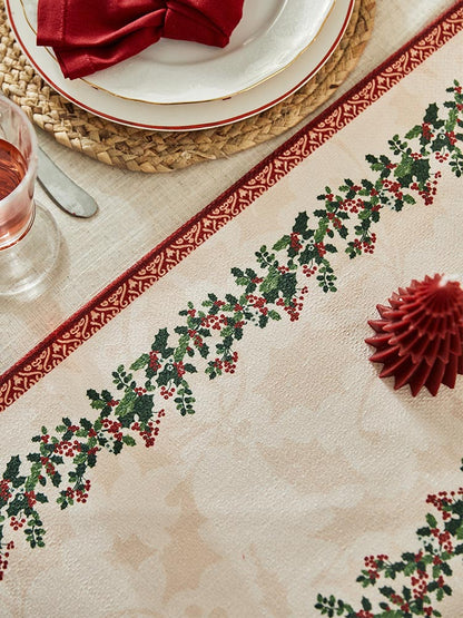 Holly Garland Table Runner