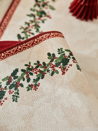 Holly Garland Table Runner