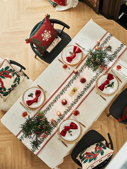 Holly Garland Table Runner