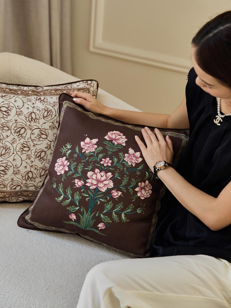 Persian Garden Throw Pillow Cover