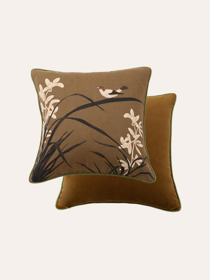 Garden Painting Throw Pillow Cover