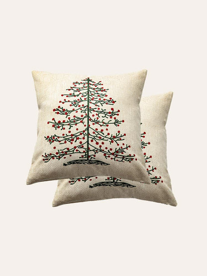 Winter Evergreen Throw Pillow Cover