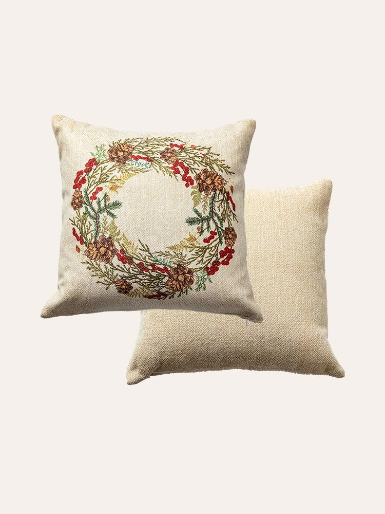 Winter Evergreen Throw Pillow Cover