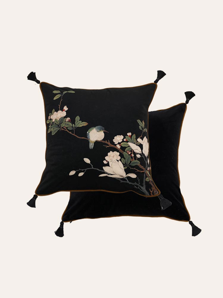 Garden Painting Throw Pillow Cover