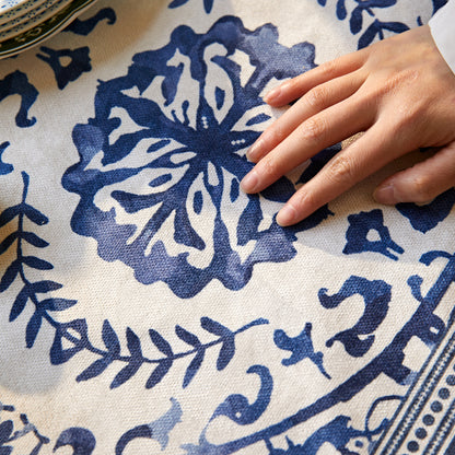 Indigo Blue Printing Fabric Table Runner