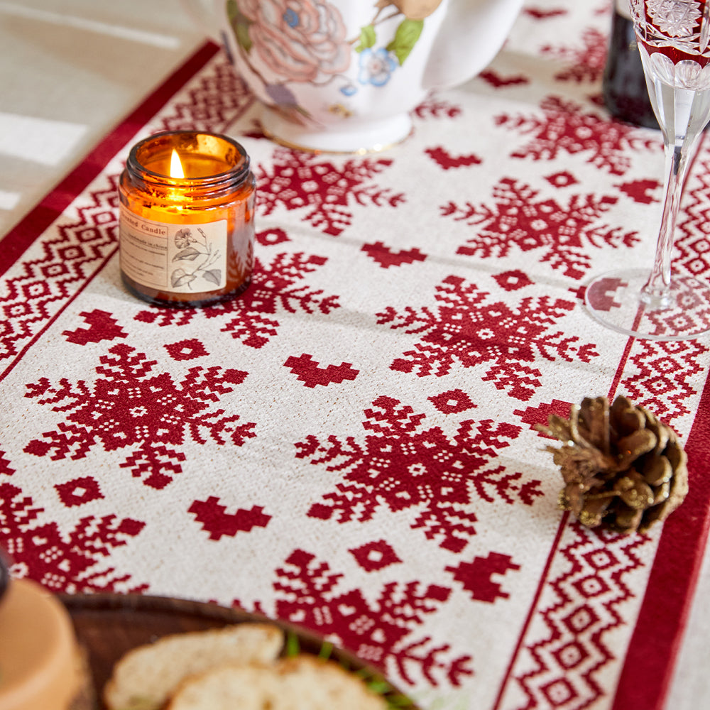 Ingrid Christmas Charm Snowflake Table Runner