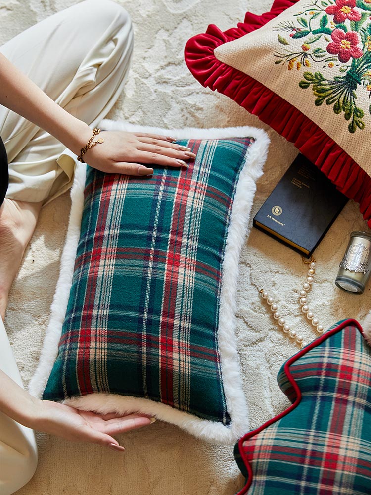 Jolly Floral Throw Pillow Cover