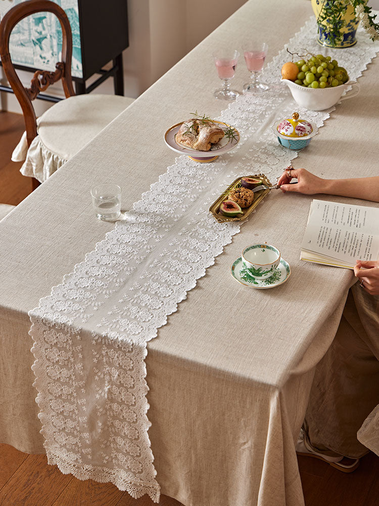 Lace Floral Table Runner
