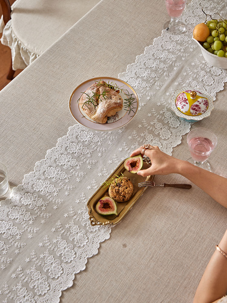 Lace Floral Table Runner