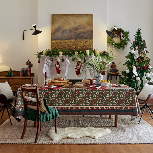 Malorie Holly Berry Christmas Tablecloth