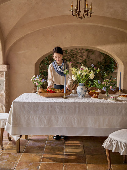 Mia Embroidery Lace Tablecloth