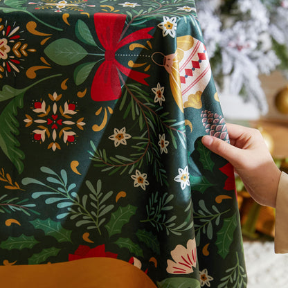 Nabis Christmas Woodland Forest Green Custom Tablecloth