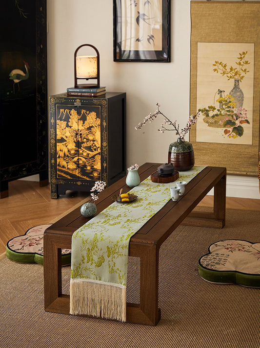 Oriental Bamboo Tea Table Runner