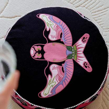 Kira Paper Kite Embroidery Ottoman Cushion