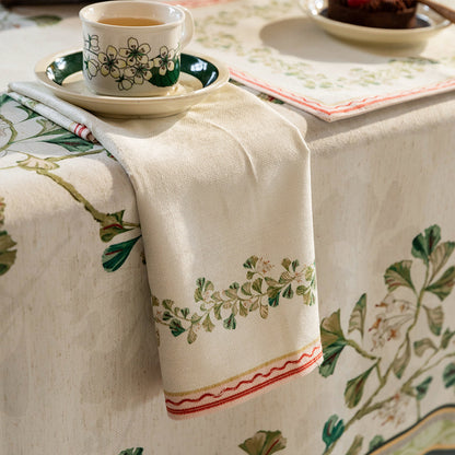 Daisy Pastoral Ginkgo Print Placemat & Napkin