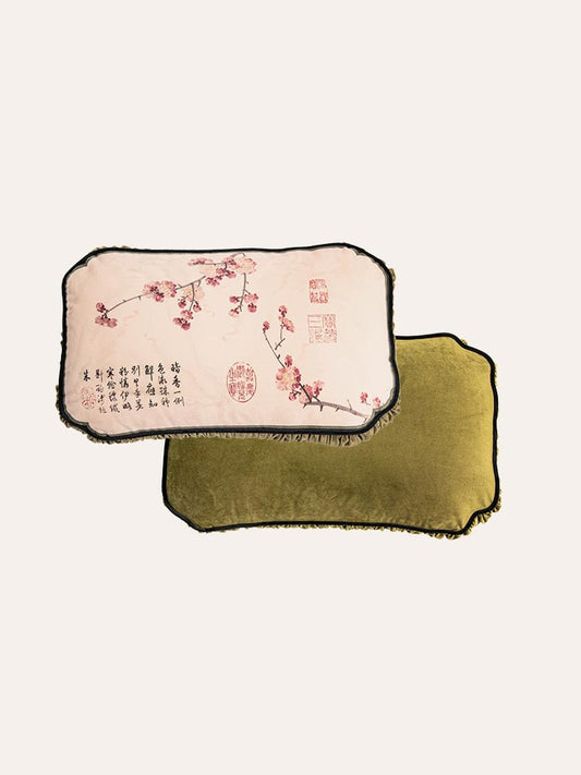 Plum Blossom Poetry Pillow Cover