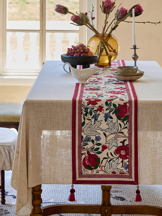 Pomegranate Bloom Table Runner