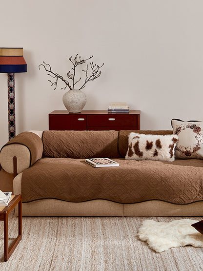 Brocade Floral Sofa Cover