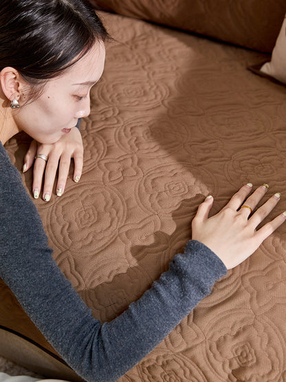 Brocade Floral Sofa Cover