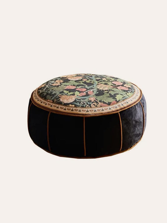 Floral Harmony Pouf Cover