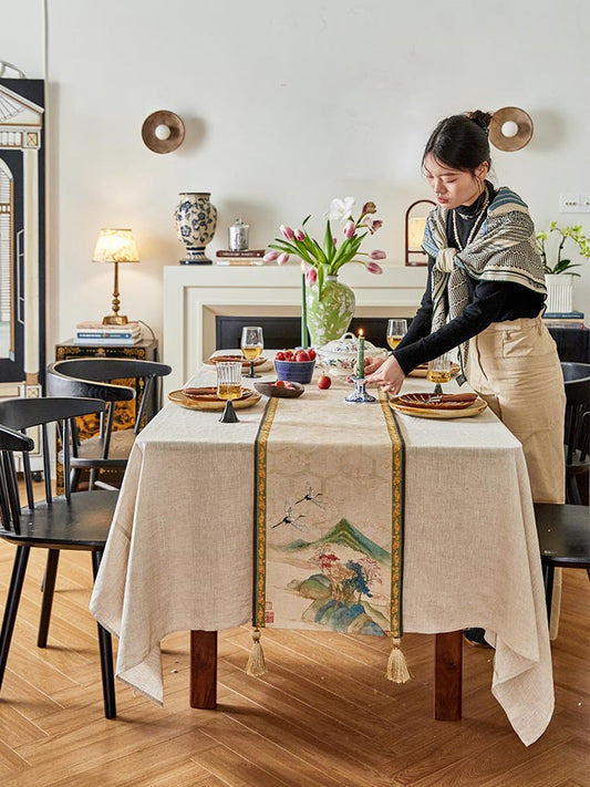 Serene Mountains Table Runner