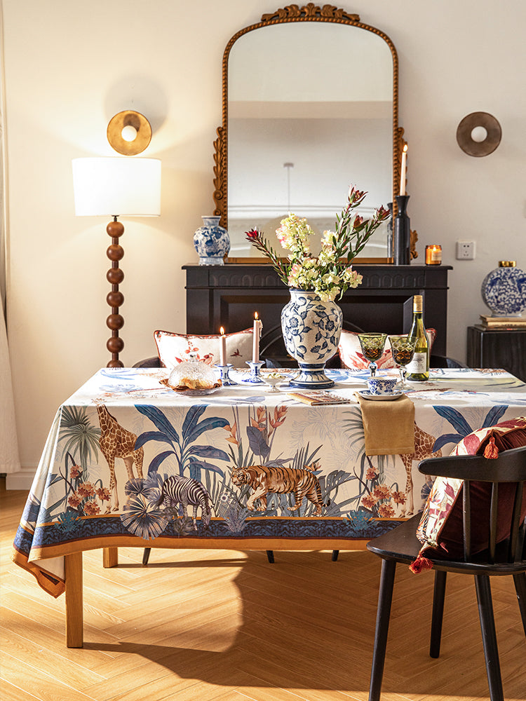 Serengeti Animal Print Tablecloth