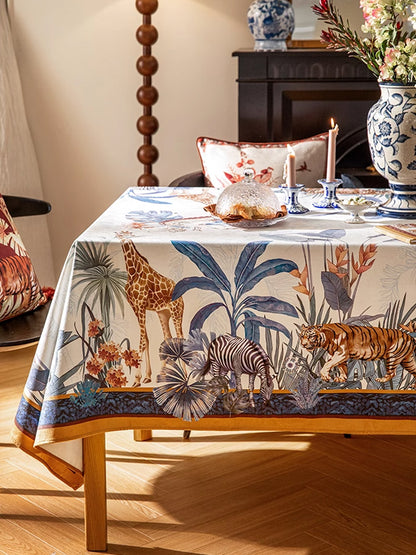 Serengeti Animal Print Tablecloth