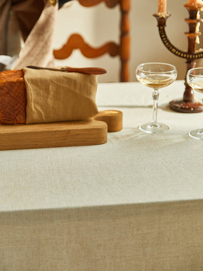 Solid Color Linen Tablecloth