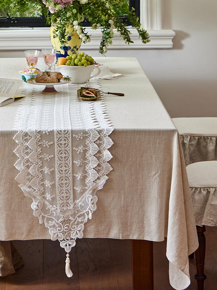 White Lilac Table Runner