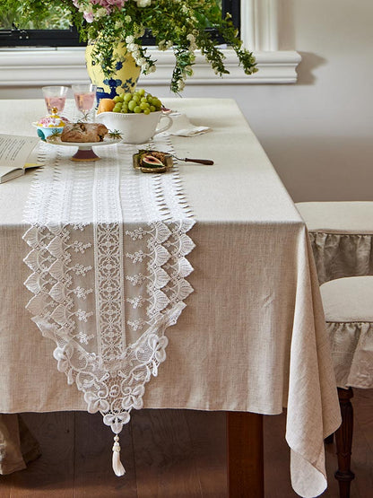 White Lilac Table Runner
