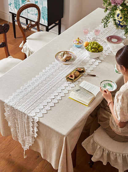 White Lilac Table Runner