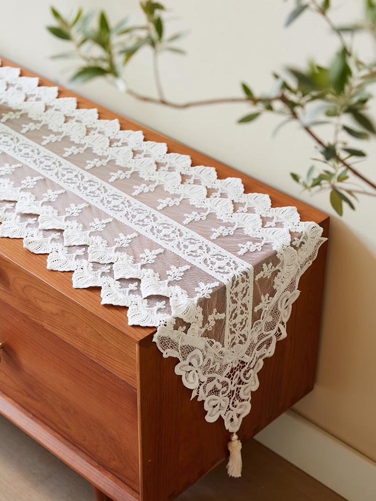 White Lilac Table Runner