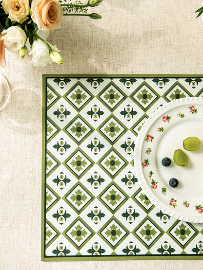 Check Leather Placemat