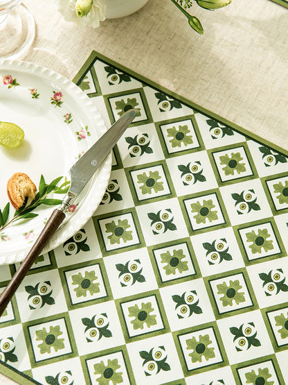Check Leather Placemat