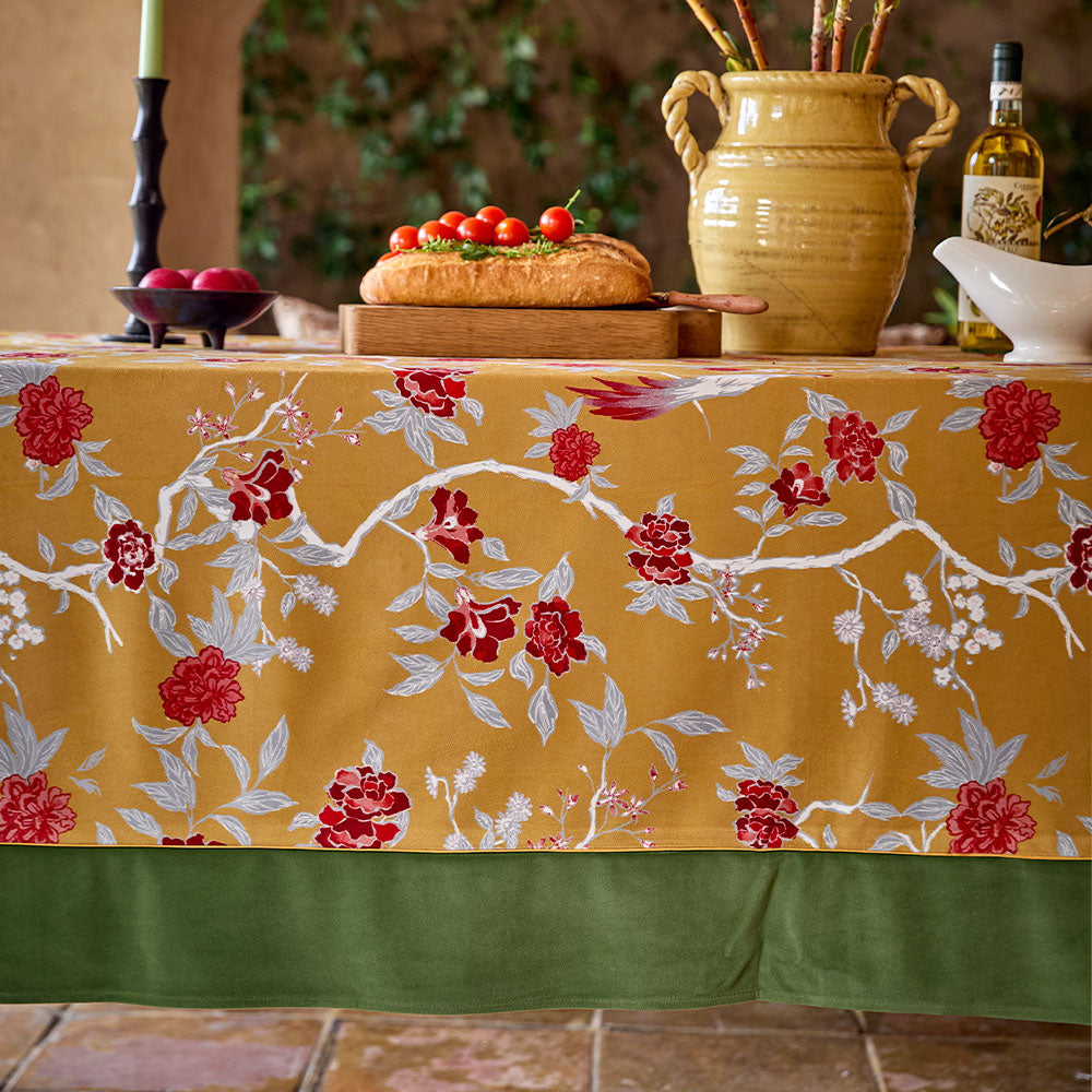 Marigold Custom Gold Dining Christmas Tablecloth