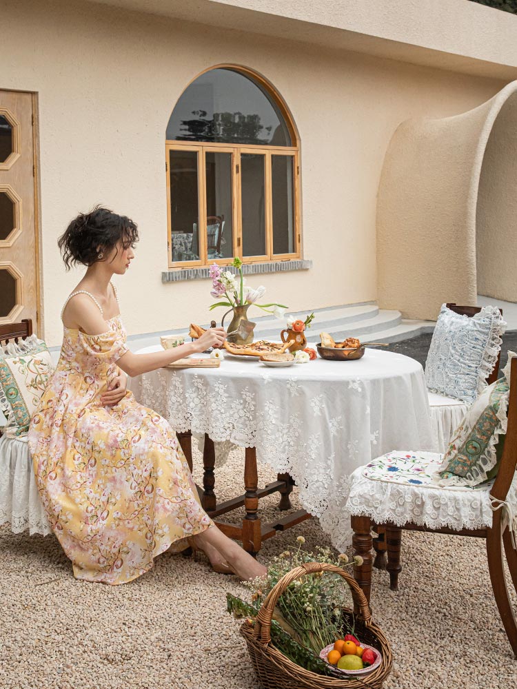 Apricot Blossom Tablecloth