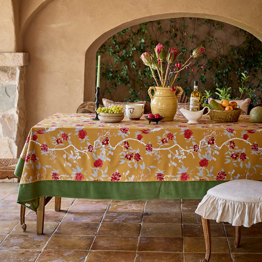 Marigold Custom Gold Dining Christmas Tablecloth