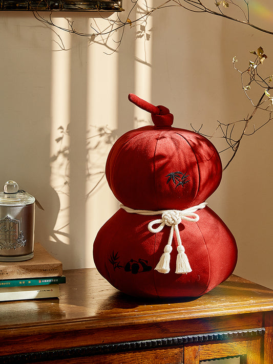 Bamboo & Panda Gourd Pillow
