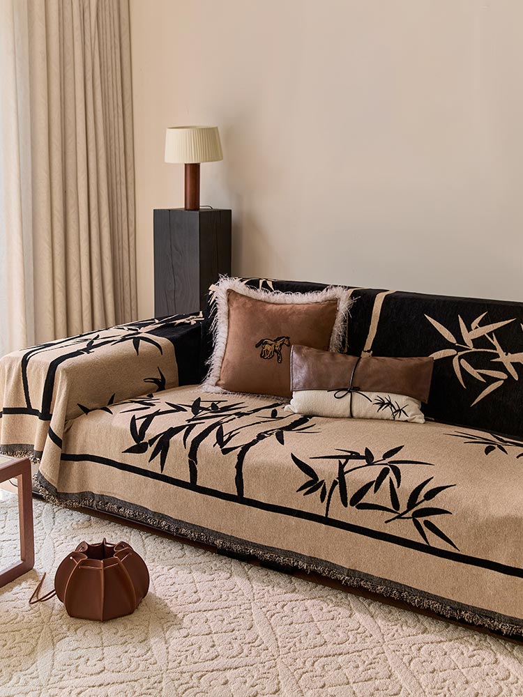 Bamboo Jacquard Sofa Cover - Thumbnail 2