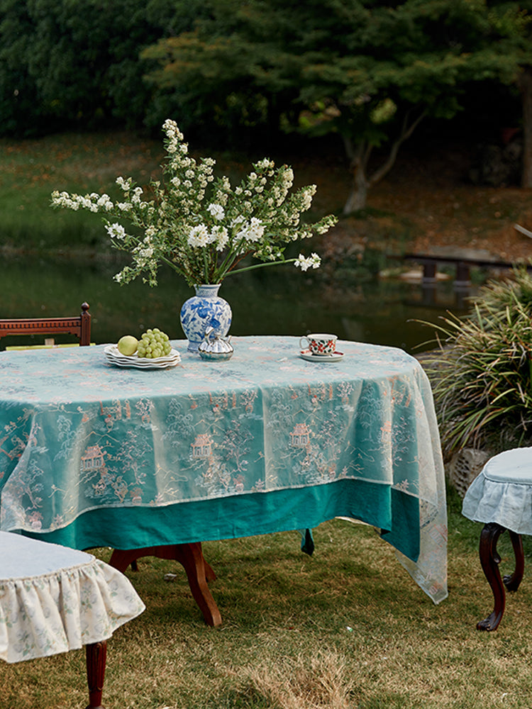 Lace Embroidery Curling Tablecloth