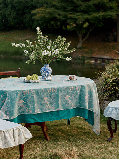 Lace Embroidery Curling Tablecloth