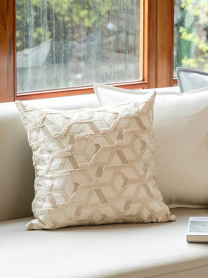 Jacquard Geometric Pillow Cover