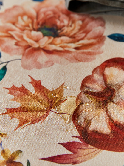 Pumpkin Floral Tablecloth