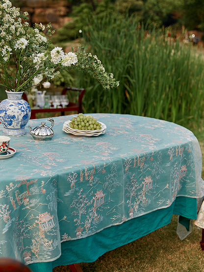 Lace Embroidery Curling Tablecloth