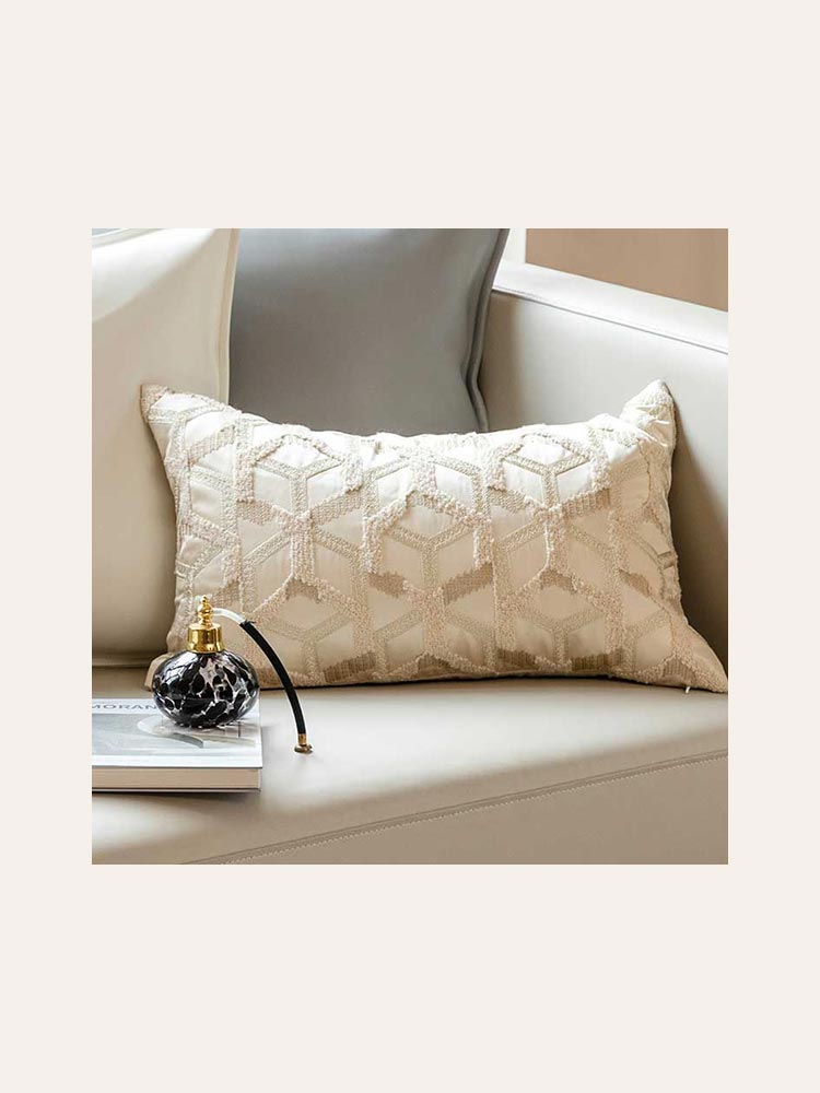 Jacquard Geometric Pillow Cover