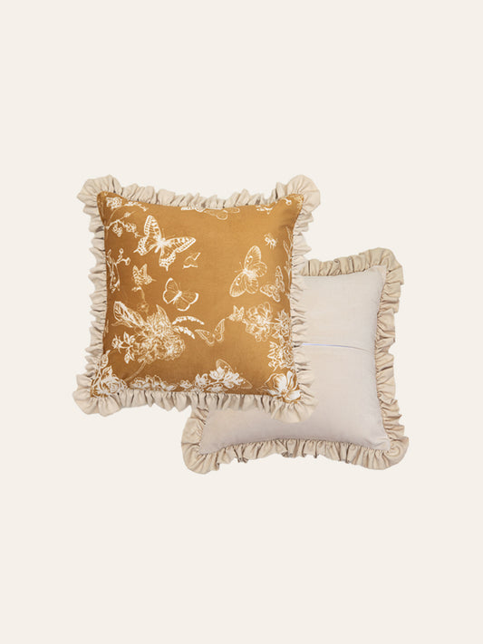 Golden Butterfly Pillow Cover