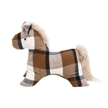 Mustang Plaid Horse Cozy  Plush Home Decor