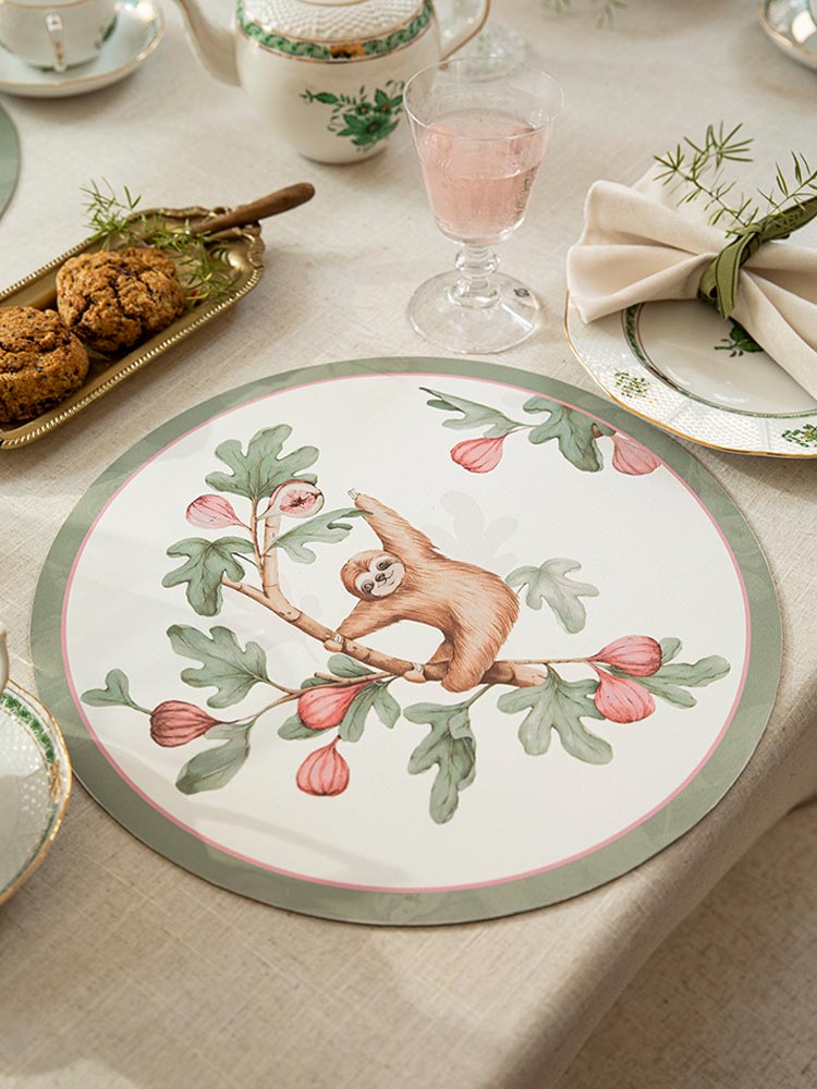 Set of 2 Lazy Sloth Placemat