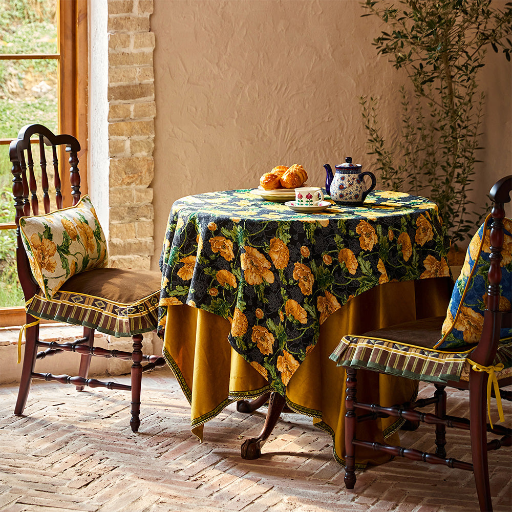 Nabis American Retro Atmosphere Round Table Hibiscus tablecloth